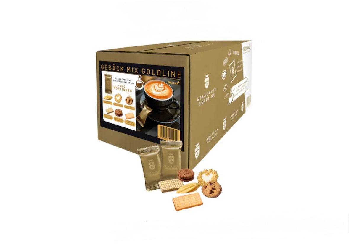 Hellma Goldline Gebäckmix 120 Stück - 860 g Karton