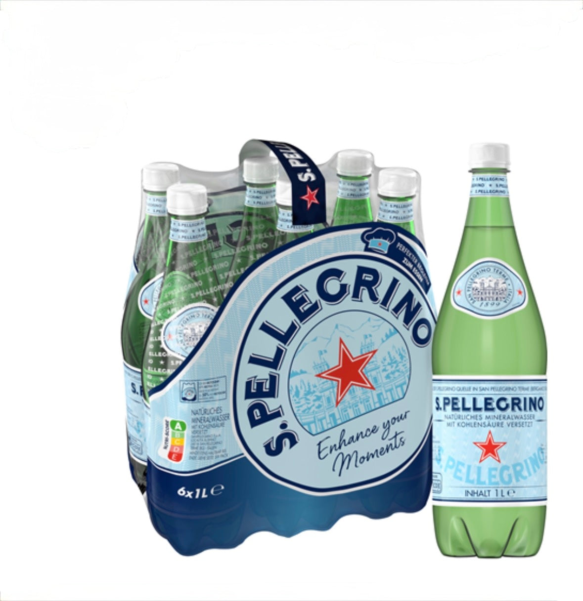 San Pellegrino Mineralwasser 6 x 1 l Flaschen