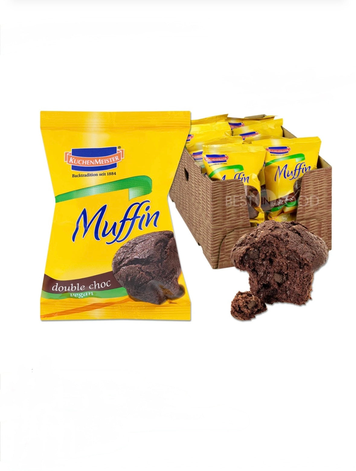 Kuchenmeister Schokoladen-Muffin vegan 12 Stück à 75 g - 900 g Karton