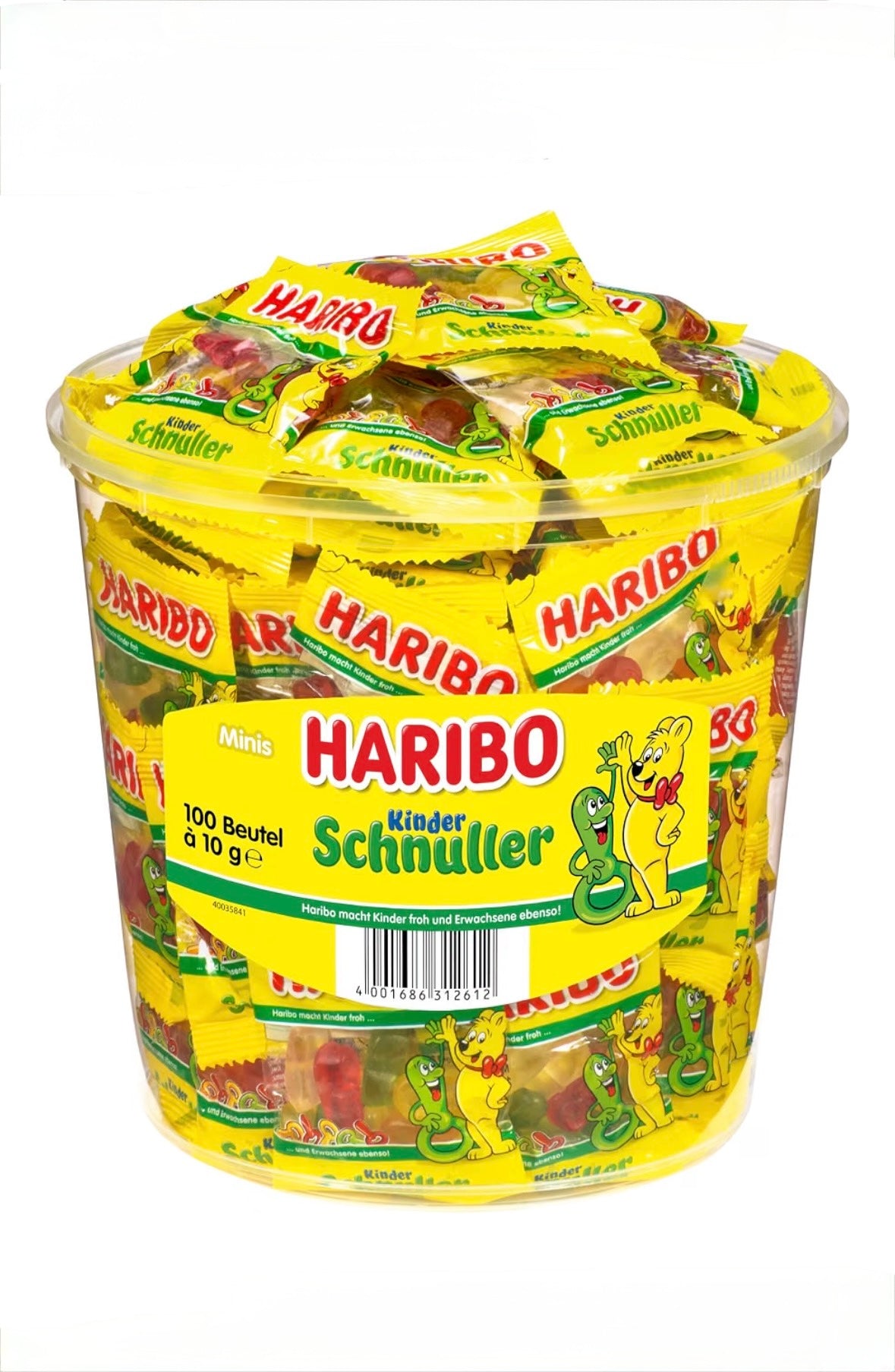 Haribo Kinder Schnuller Mini 100 Beutel - 1 kg Dose