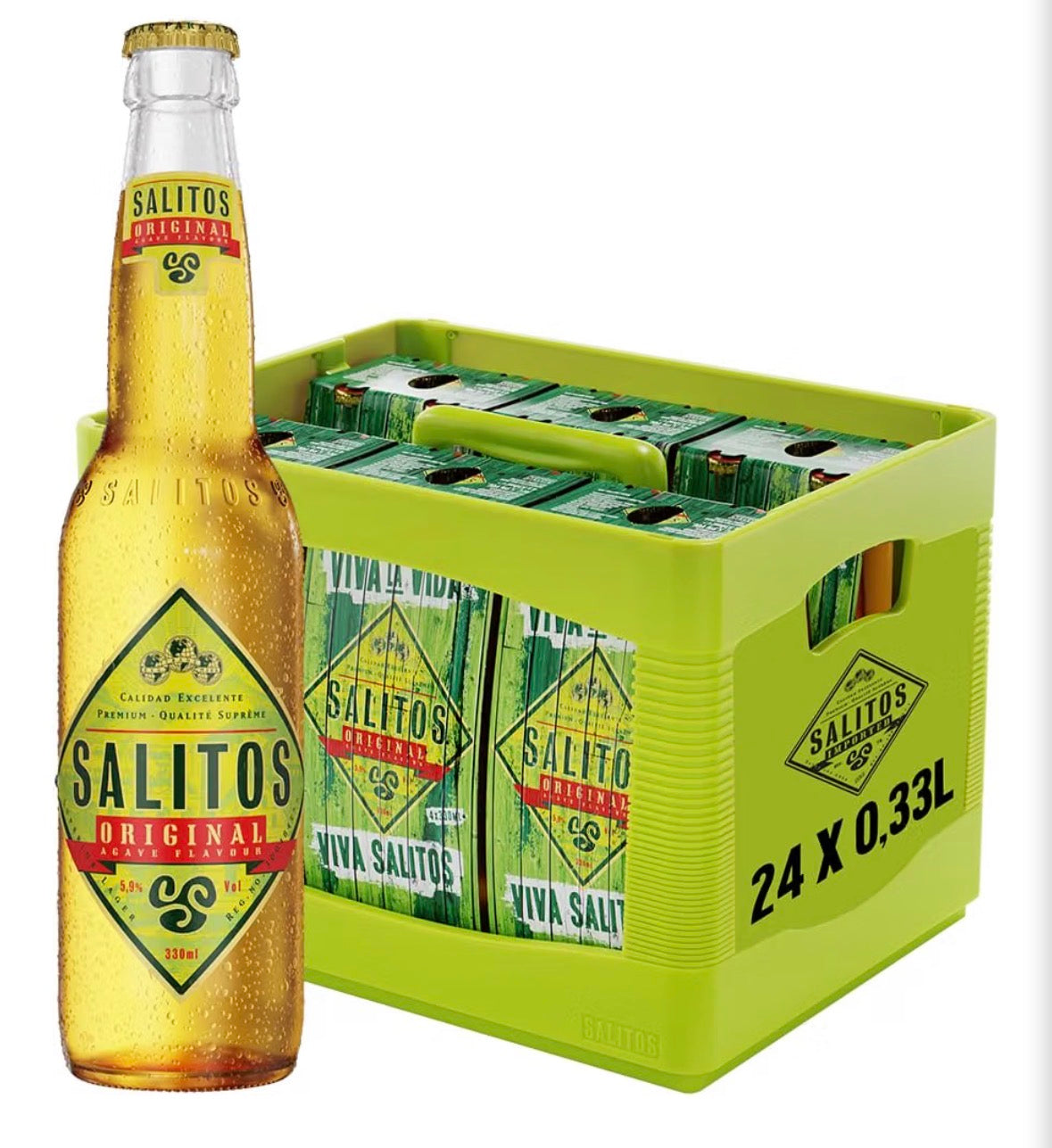 Salitos Tequila 5,9 % Vol. Glas - 24 x 0,33 l Flaschen