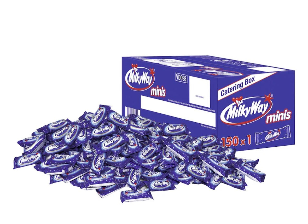 Mars Milky Way Schokoriegel Minis Catering Box 150 Stück à 15,5 g - 2,325 kg Karton