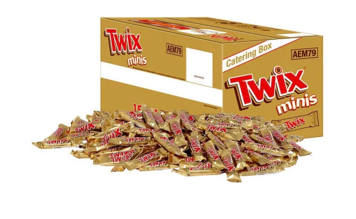Twix Schokoriegel Minis Catering Box Twix 150 Stück - 3 kg Karton
