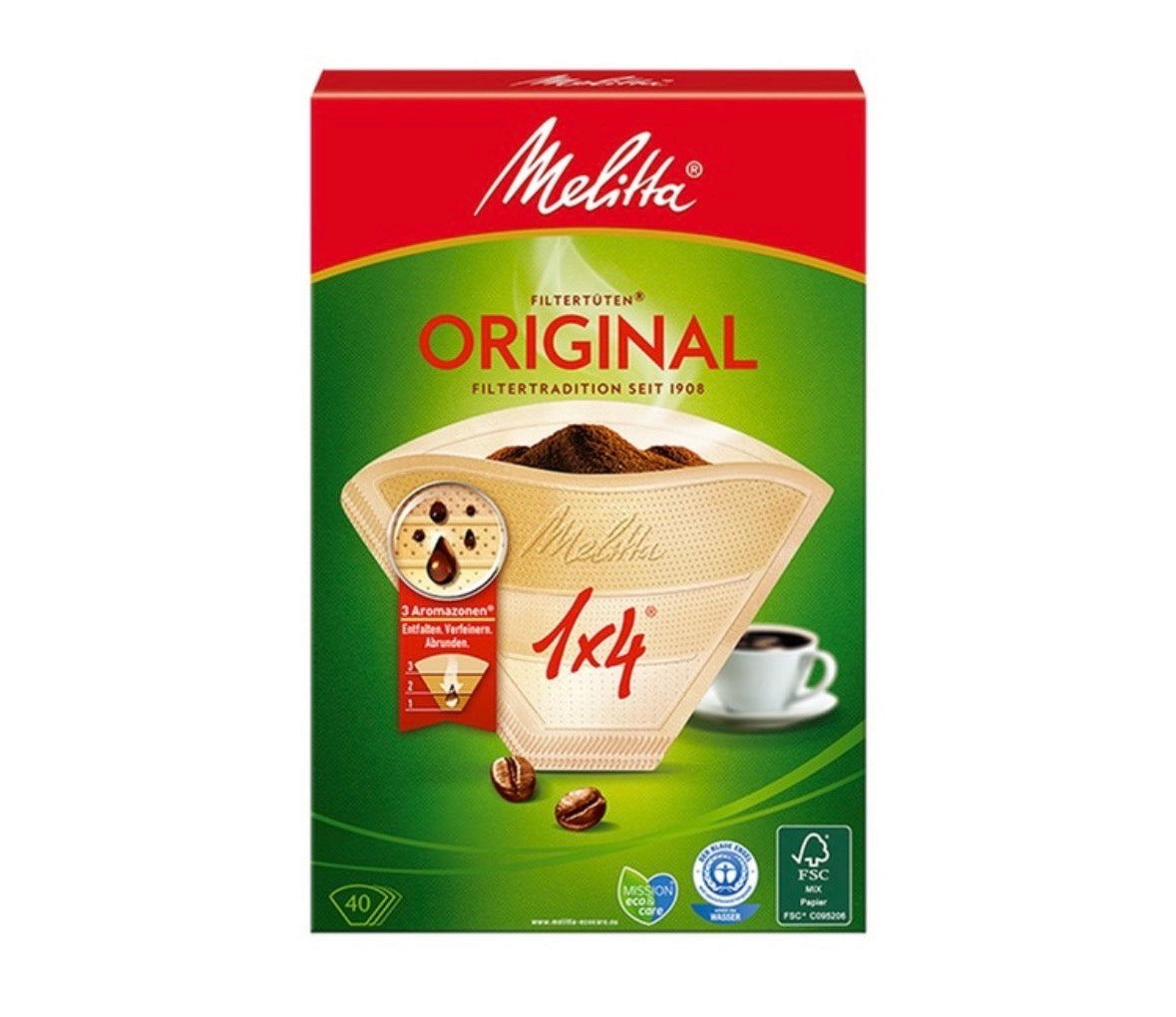 Melitta Filtertüten Aroma Naturbraun 1 x 4 - 80 Stück Packung